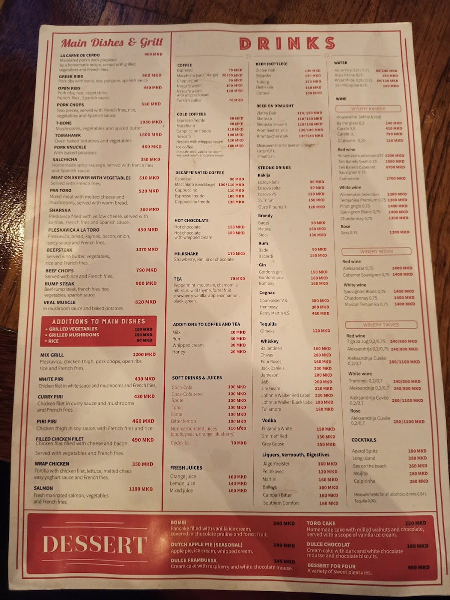 Menu Restaurant Plaza De Toros-3