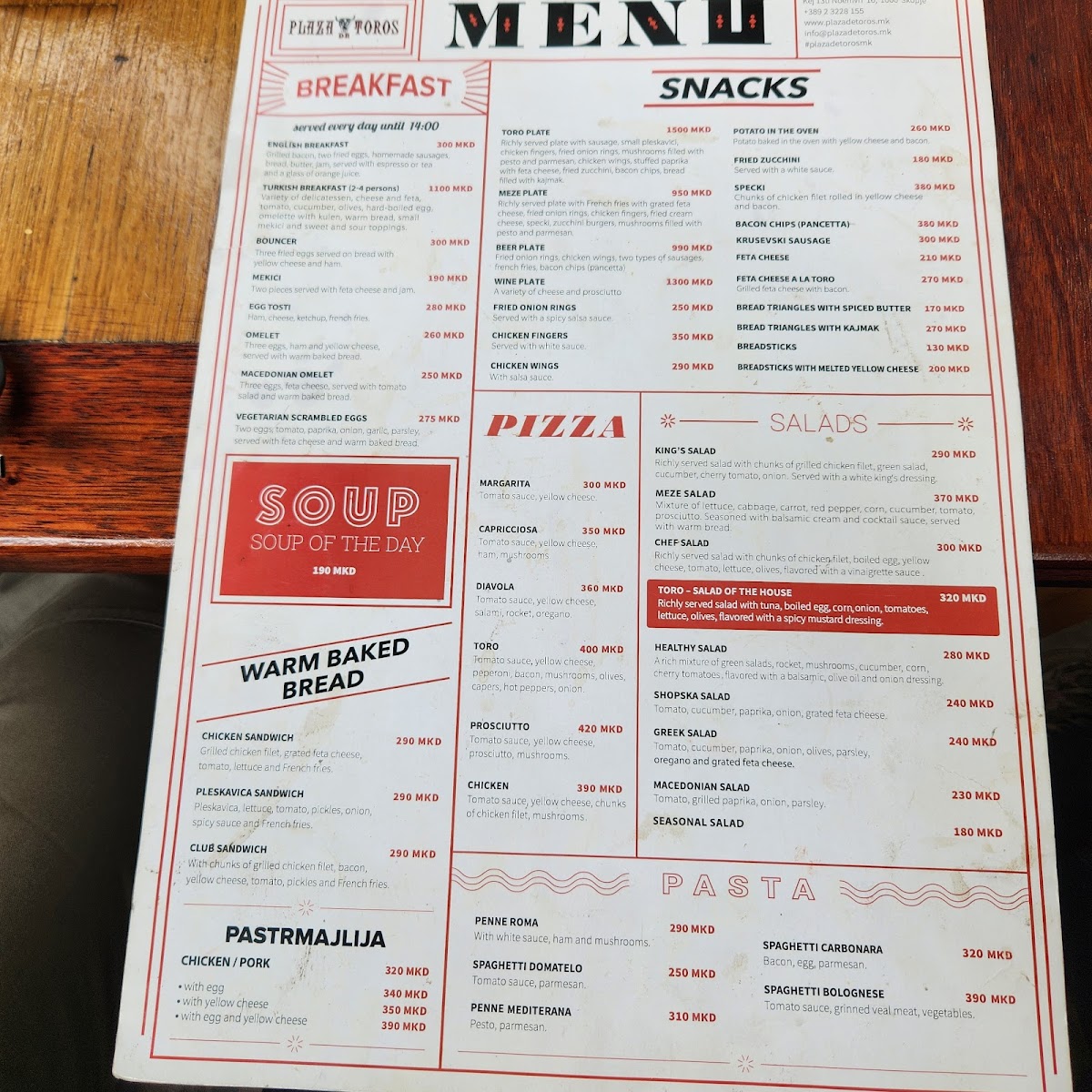 Menu Restaurant Plaza De Toros-6